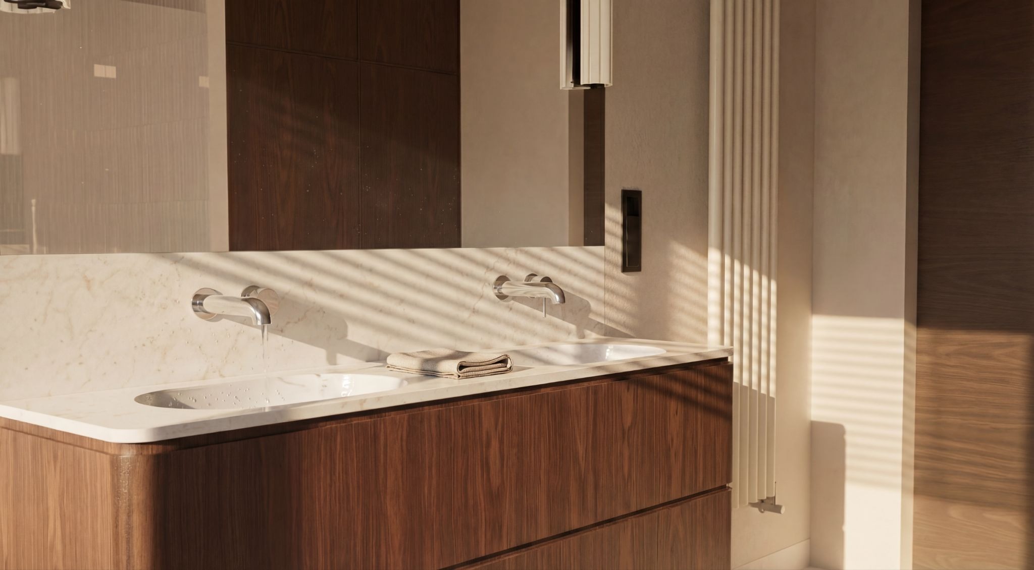 Projekt wnętrz dom szeregowy pod Warszawą - luksusowa łazienka