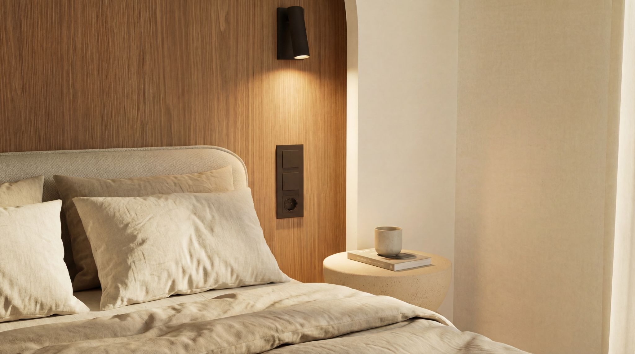 Sypialnia główna - projekt wnętrz Warszawa